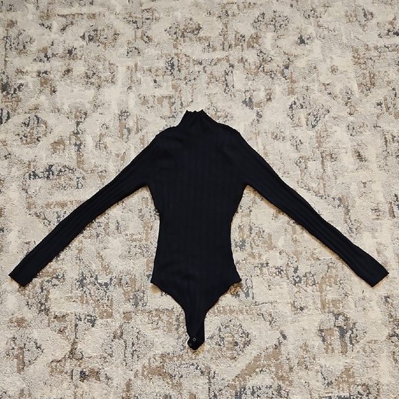 Abercrombie & Fitch Sweaters - Chic Black Ribbed Bodysuit